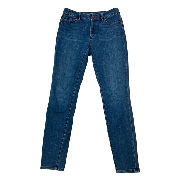 Ann Taylor Loft Womens Curvy Skinny Ankle Jeans Mid Rise Size 2/26 - Picture 1 of 9